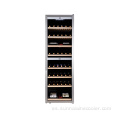 Gabinete de vidrio de acero inoxidable Enfriador de vino LED LED